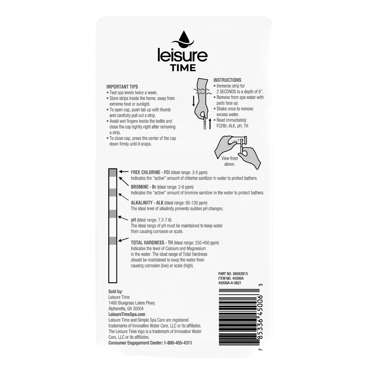 Test Strips for Hot Tubs - Tests Chlorine & Bromine