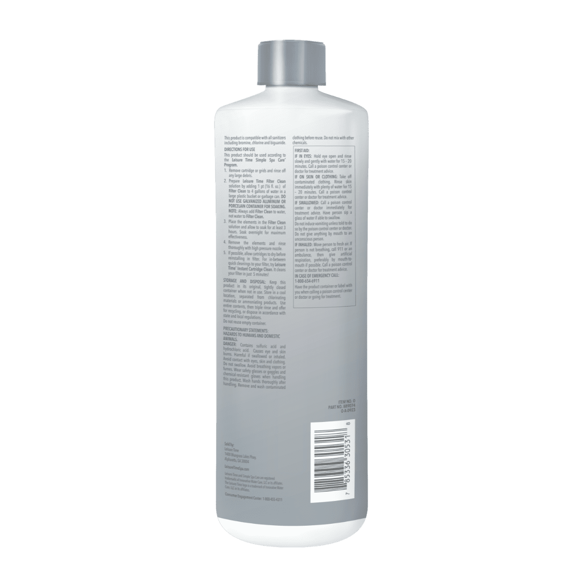 Leisure Time Filter Clean - 32 fl oz | Spa & Hot Tub Filter Cleaner