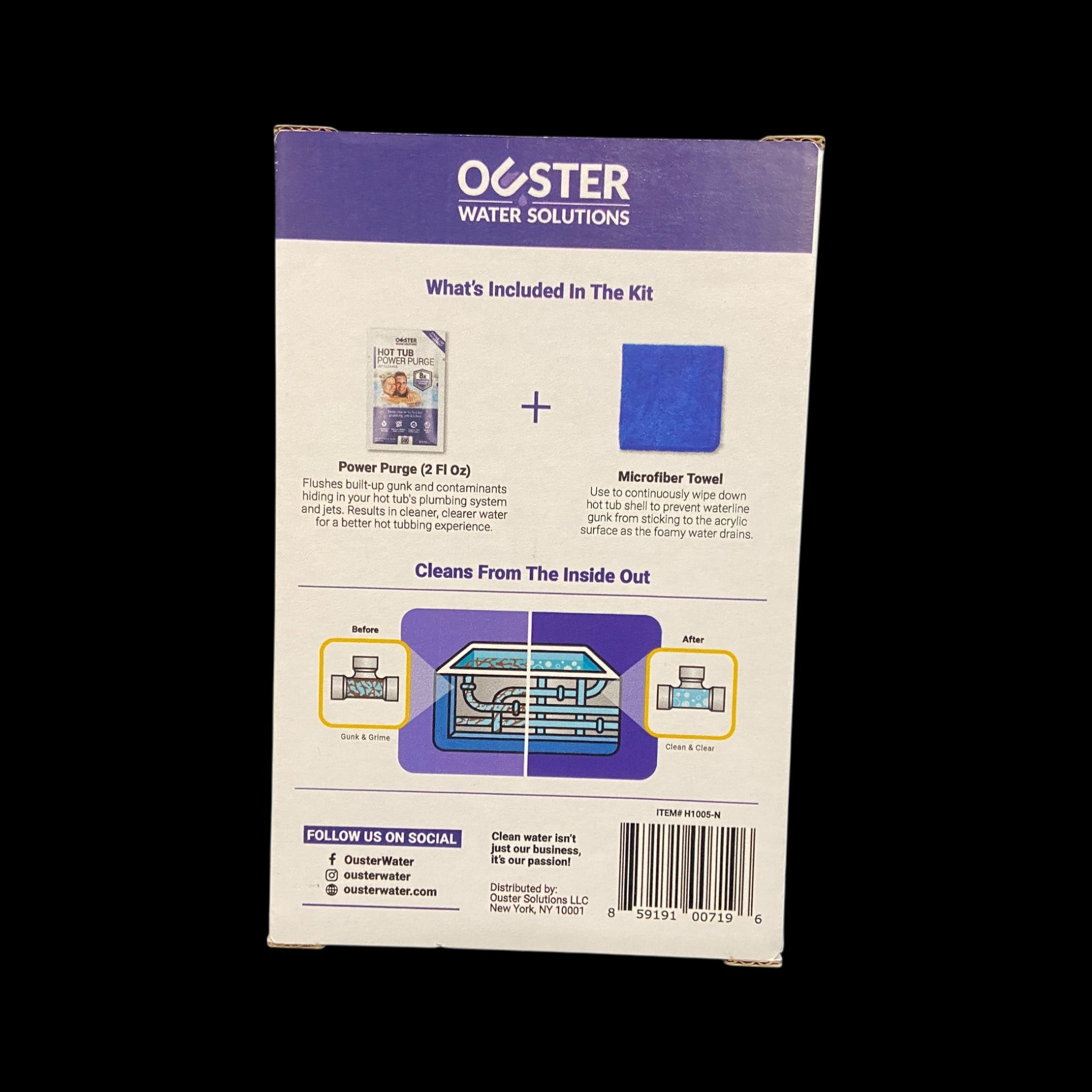 Ouster Power Purge Kit - Hot Tub Line Cleaning System