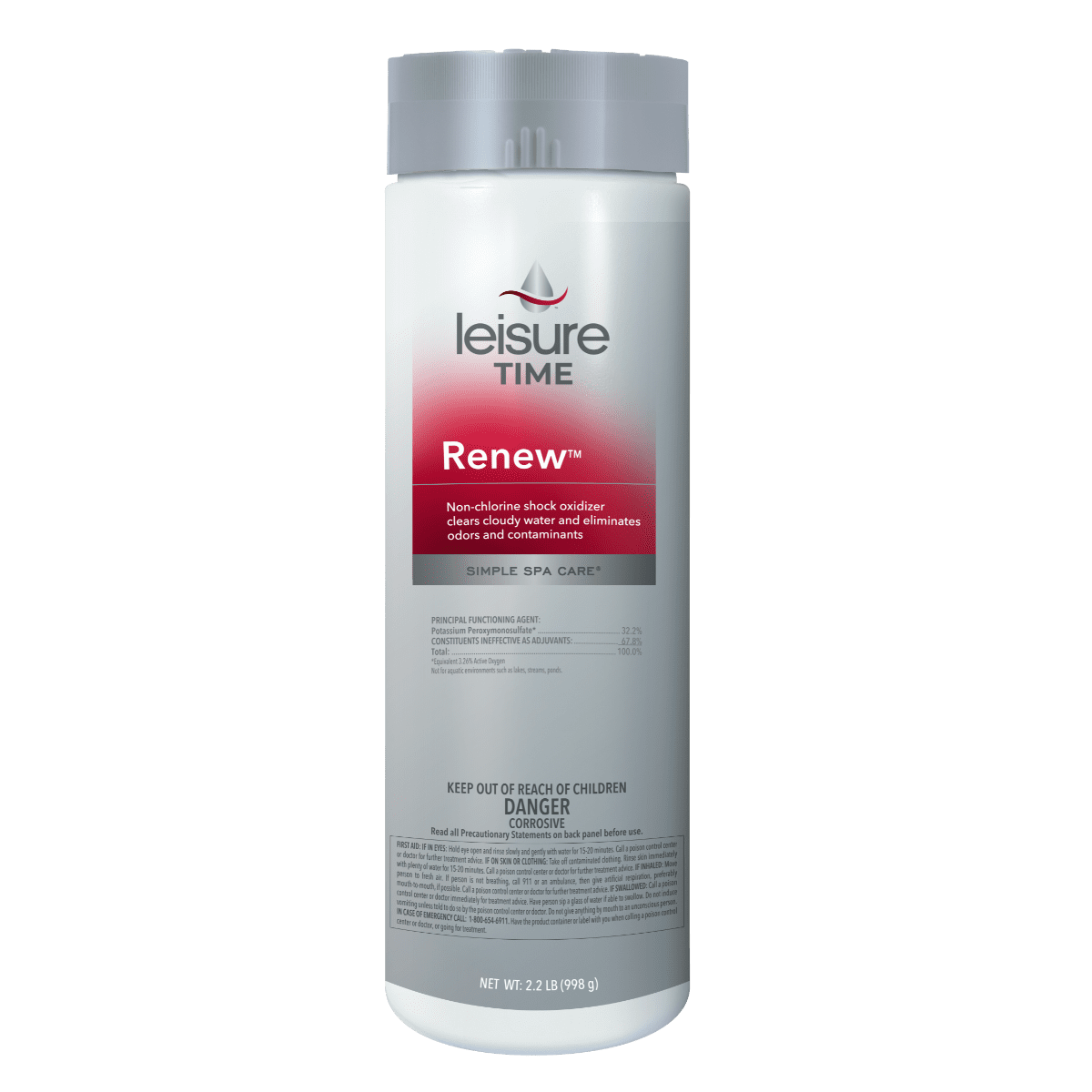 Leisure Time Renew Non-Chlorine Shock Oxidizer - Crystal Clear Spa Water Treatment