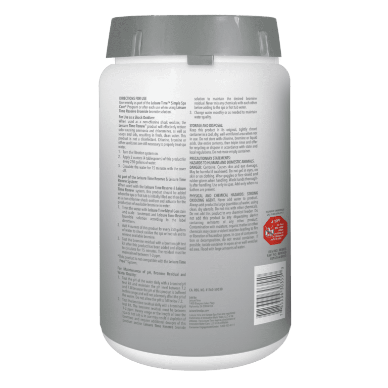 Leisure Time Renew Non-Chlorine Shock Oxidizer - Crystal Clear Spa Water Treatment