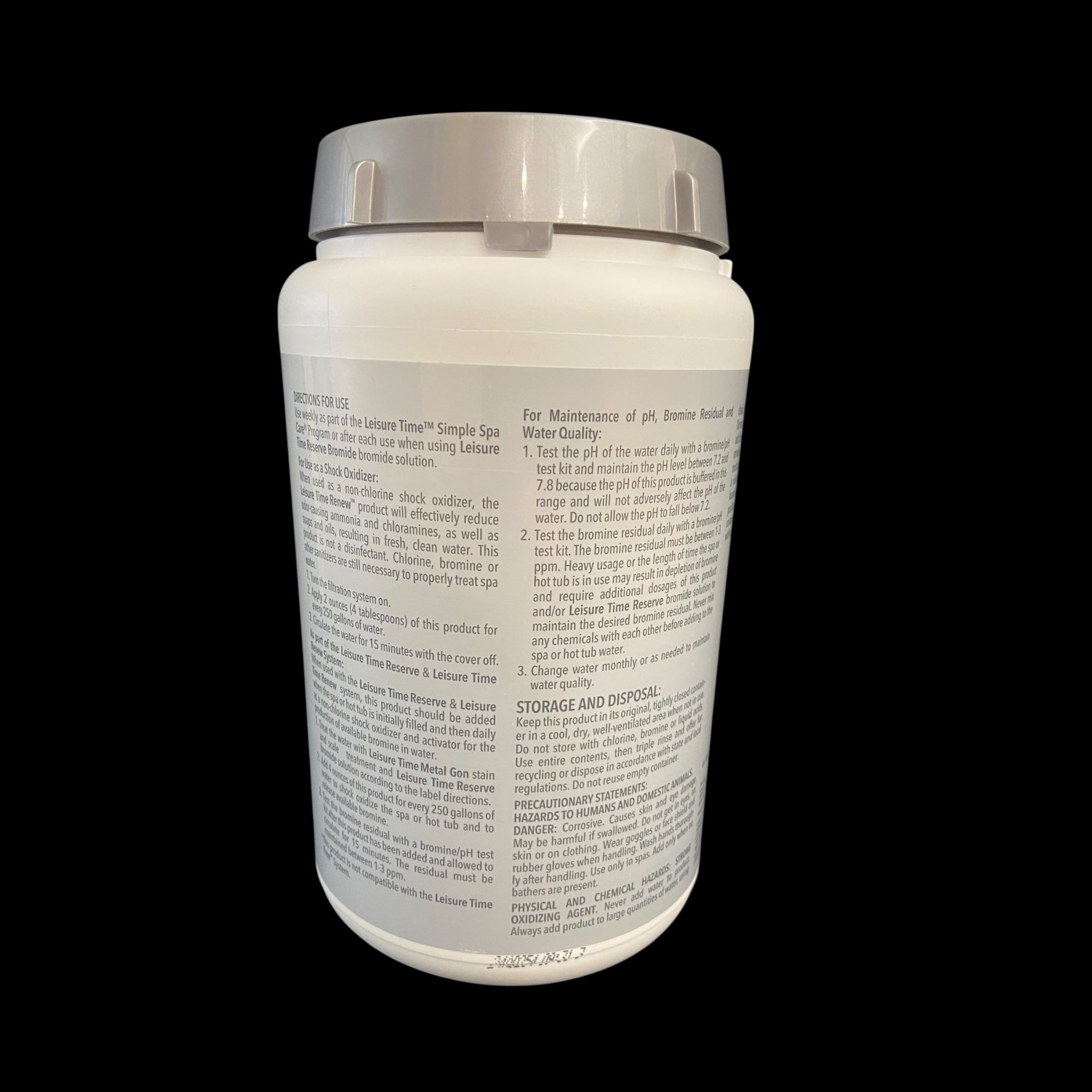 Leisure Time Renew Non-Chlorine Shock Oxidizer - Crystal Clear Spa Water Treatment